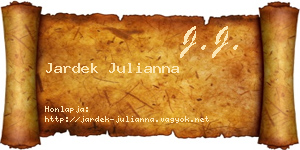 Jardek Julianna névjegykártya